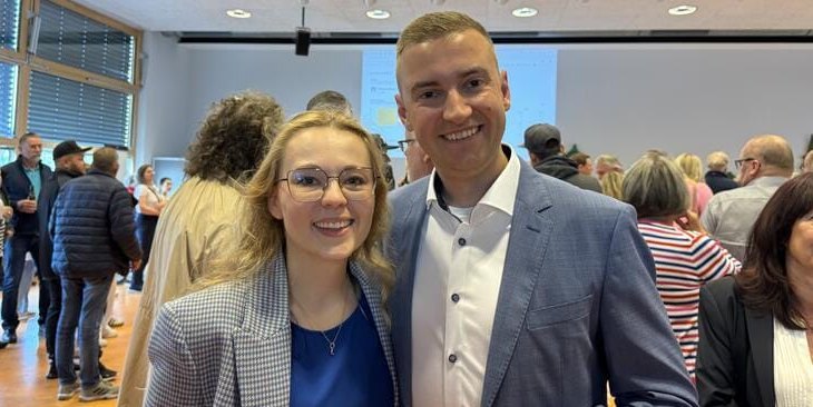 Jan-Benedikt Thoma (auf dem Bild mit seiner Frau Carlotta) wird Nachfolger von Matthias Schöck.