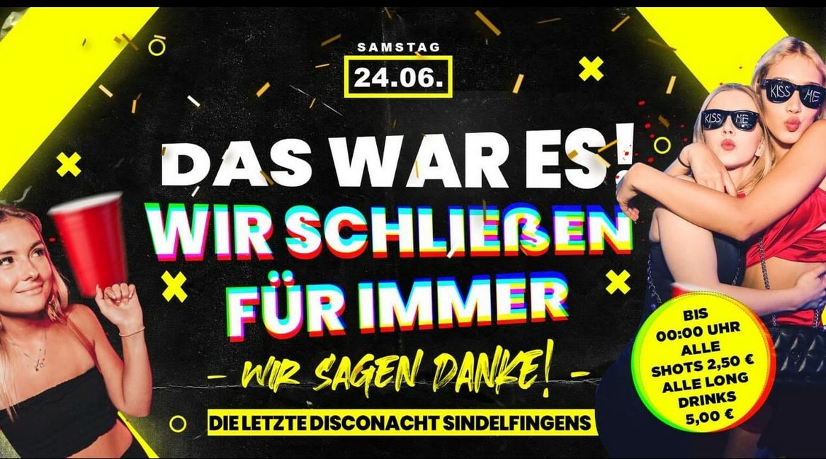 So wirbt das Benny Blanko im Internet für seine Abschiedsparty am 24. Juni.    Bild: z