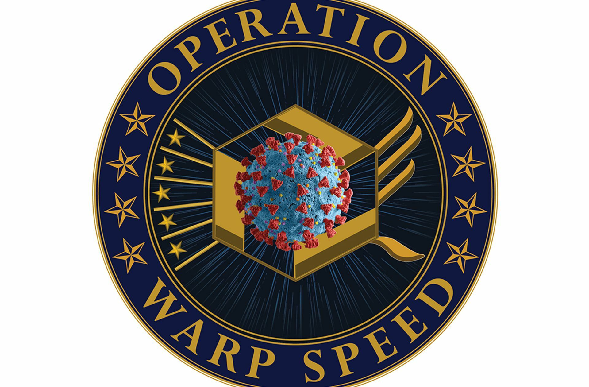 Das ist das offizielle Siegel der US-Impfstoffkampagne Warp Speed. Foto: US Department of Defense