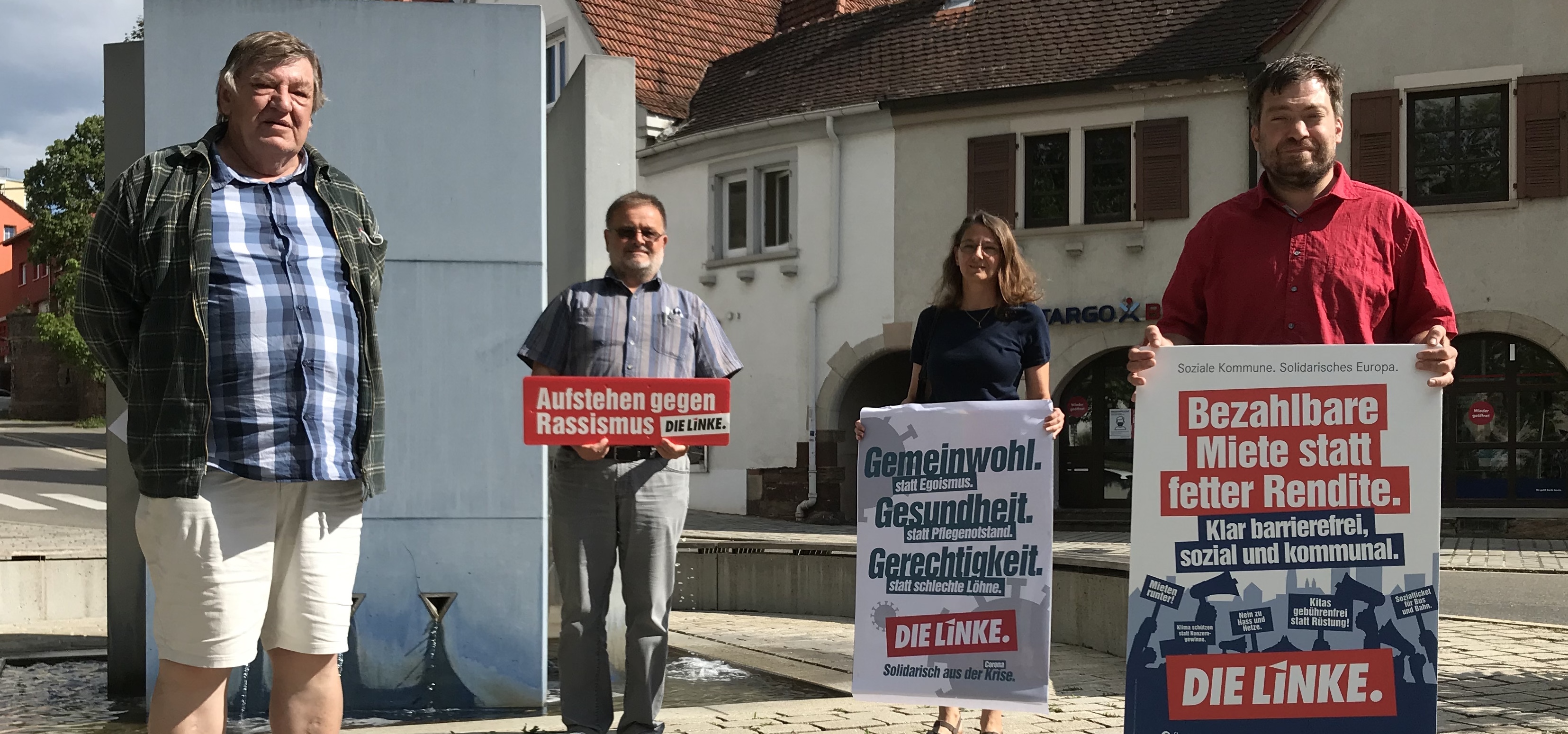 Robert Schacht (Kandidat WK 6 Leonberg), Detlef Reppenhagen (Ersatzkandidat WK 6 Leonberg), Daniela Grondey (Ersatzkandidatin WK 5 Böblingen), Utz Mörbe (Kandidat WK 5 Böblingen/von links))