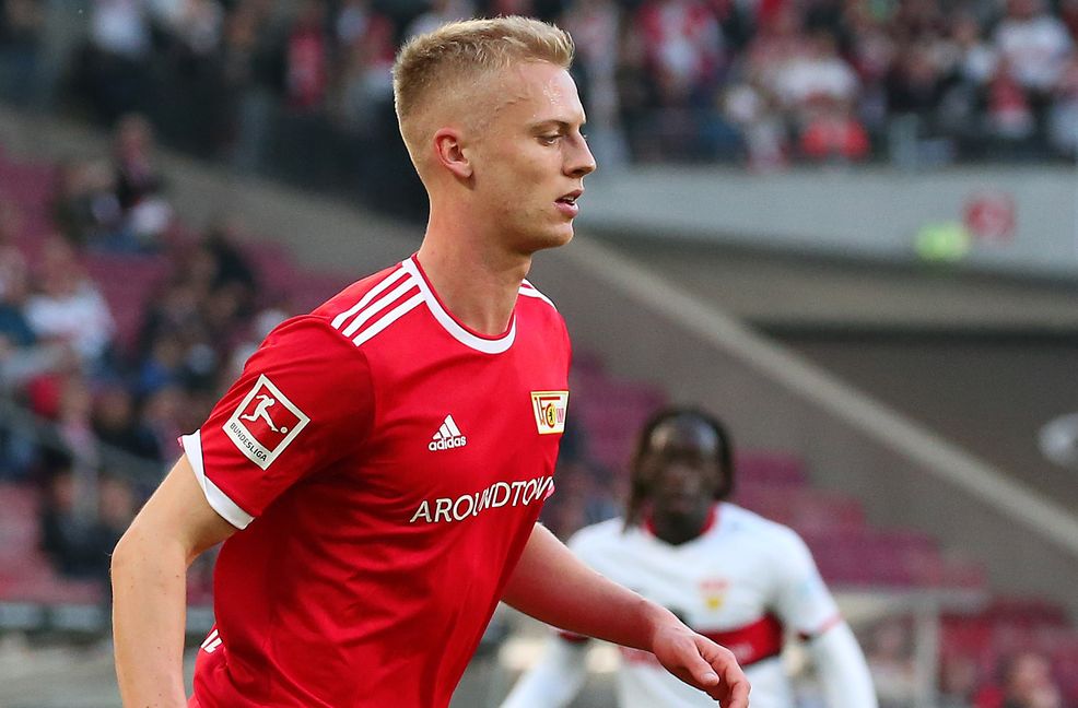 Timo Baumgartl im Dress von Union Berlin beim Spiel gegen seinen Ex-Klub VfB Stuttgart.Bild: Pressefoto Baumann