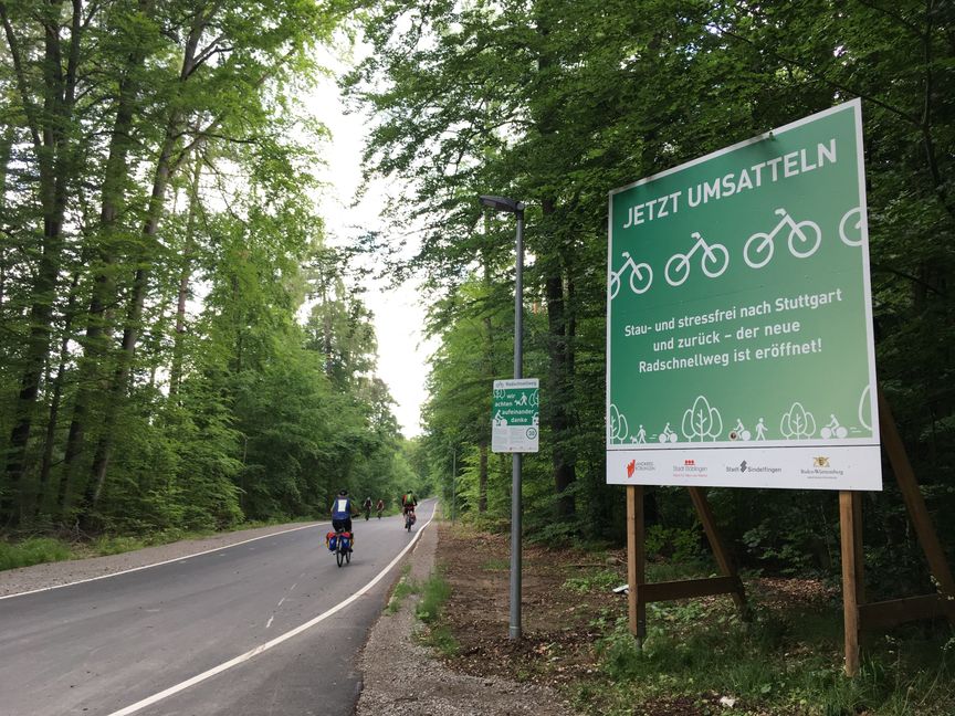 Der Radschnellweg in Böblingen wird schon fleißg genutzt. Wo die Trasse in Magstadt laufen wird, ist noch offen. Bild: z