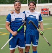 Matteo Panagis (27 rechts) und Konstantin von der Mülbe (18) waren mit der griechischen Mannschaft in Helsinki im Einsatz.