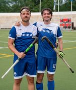 Matteo Panagis (27 rechts) und Konstantin von der Mülbe (18) waren mit der griechischen Mannschaft in Helsinki im Einsatz.