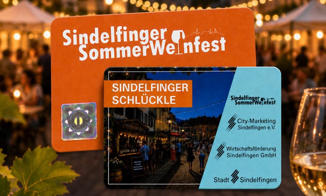 Das „Sindelfinger Schlückle“ steht für ein 0,1-Liter-Glas Wein auf dem Sommerweinfest.