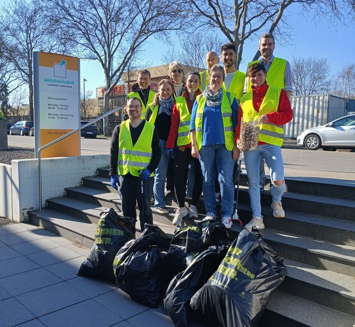 Die Sammelgruppe des Abfallwirtschaftsbetriebs auf der Böblinger Hulb.