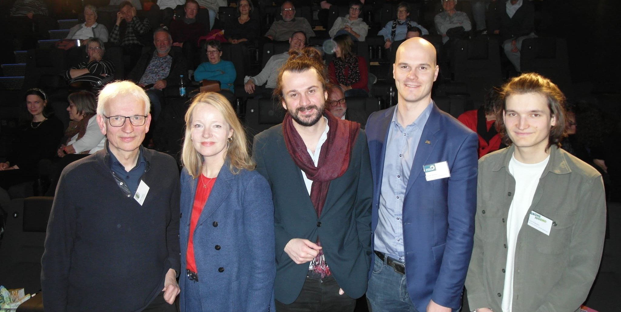 Neujahrsempfang des Grünen-Kreisverbands Böblingen: Jürgen Resch, Thekla Walker, Tobias Bacherle, Peter Seimer, Fynn Rubehn (von links).