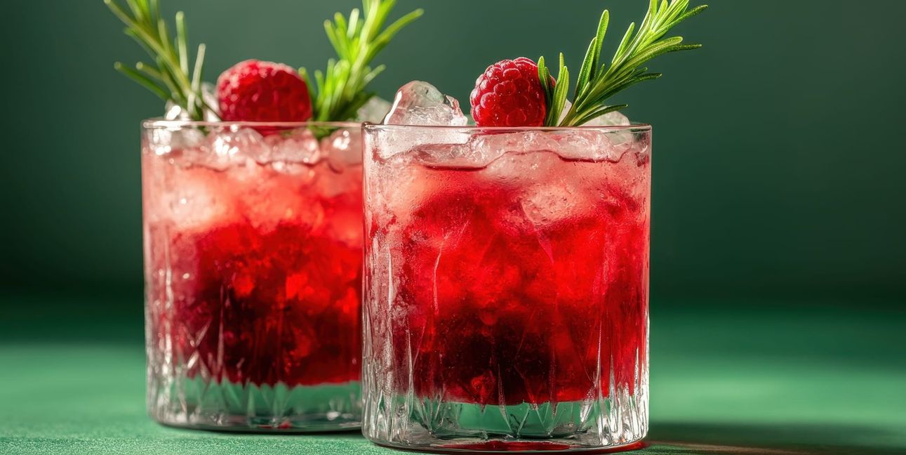 Ein fruchtiger Himbeer-Shrub schmeckt auch mit Prosecco.