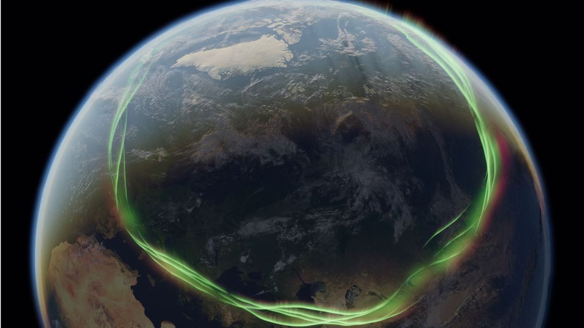 Der Wissenschaftler Maximilian Schanner hat eine Illustration generiert, wie die Aurora vor 41.000 Jahren ausgesehen haben könnte.