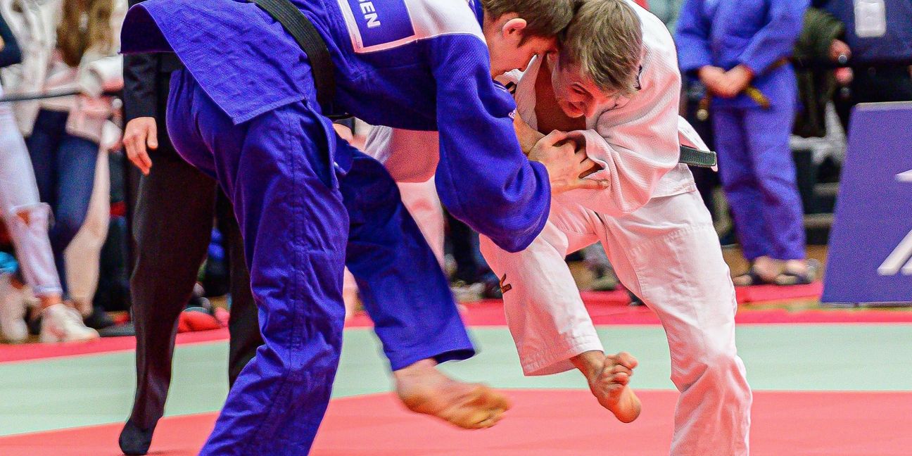 Fabian Hässner (links) sicherte sich bei den Deutschen Meisterschaften der Judokas die Bronzemedaille. Bild: Vilz
