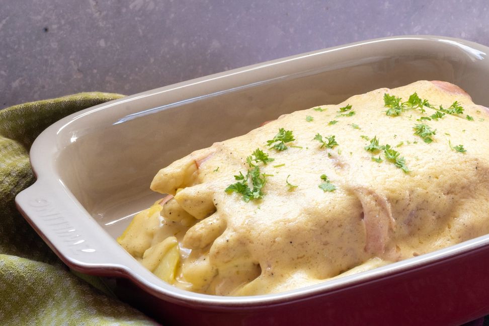 Kartoffel-Spargel-Auflauf.