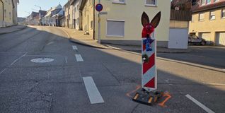 Die Oster-Warnbake in Magstadt.