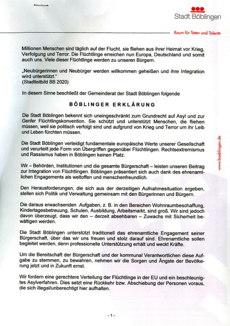 Die Böblinger Erklärung
