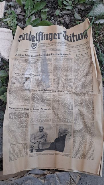 Die Titelseite der Sindelfinger Zeitung vom 17. Juli 1962.Bild: z