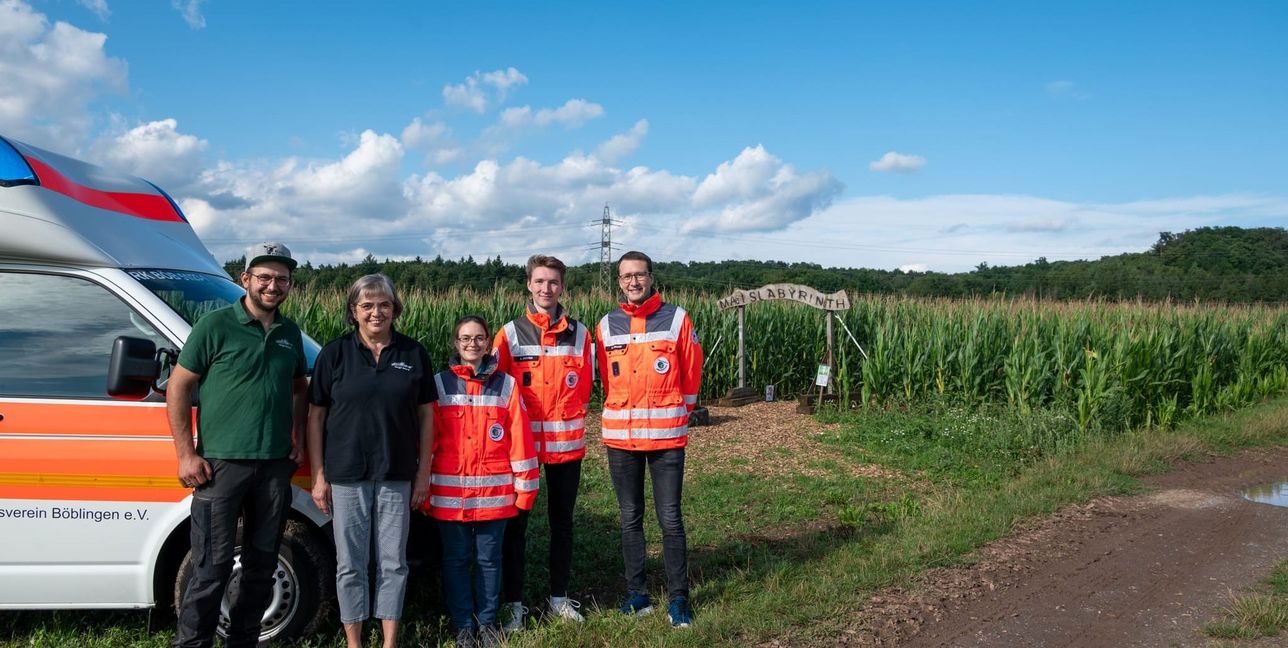Großer Aktionstag des Jugend-DRK im Maurener Maislabyrinth.