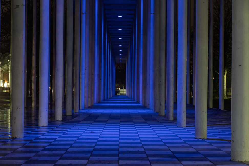 Die Wandelhalle zwischen den Böblinger Seen.