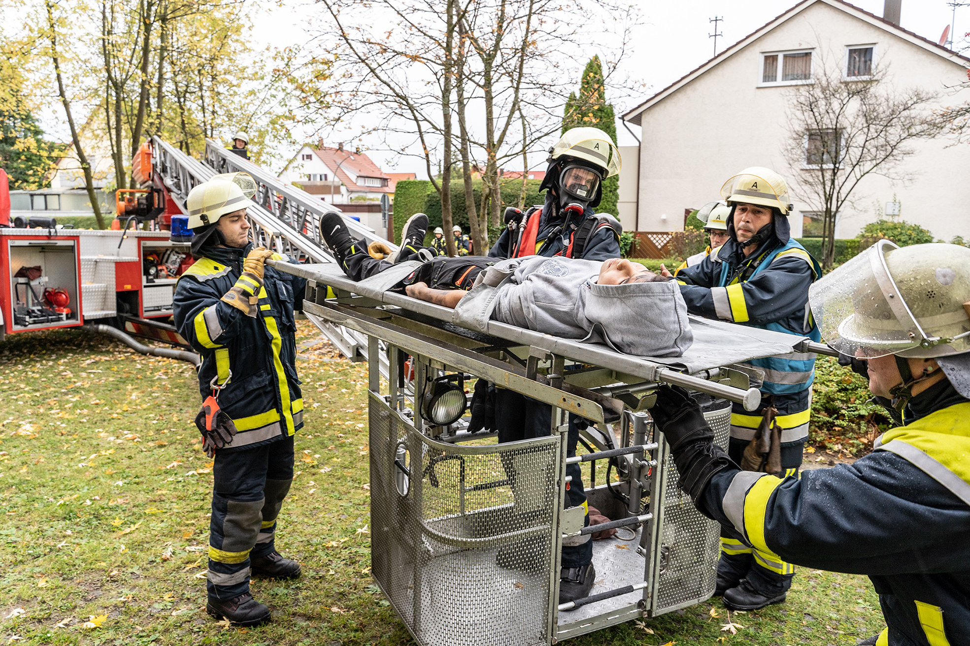 Feuerwehrübung Magstadt. BIld: Richter