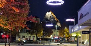 Blick von der Bahnhofstraße auf die Zehntscheuer.