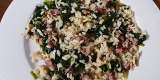Risotto mit Blattspinat