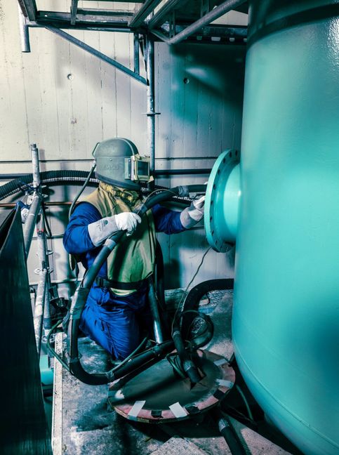 Sanierung der Filterbehälter am Wasserwerk See.