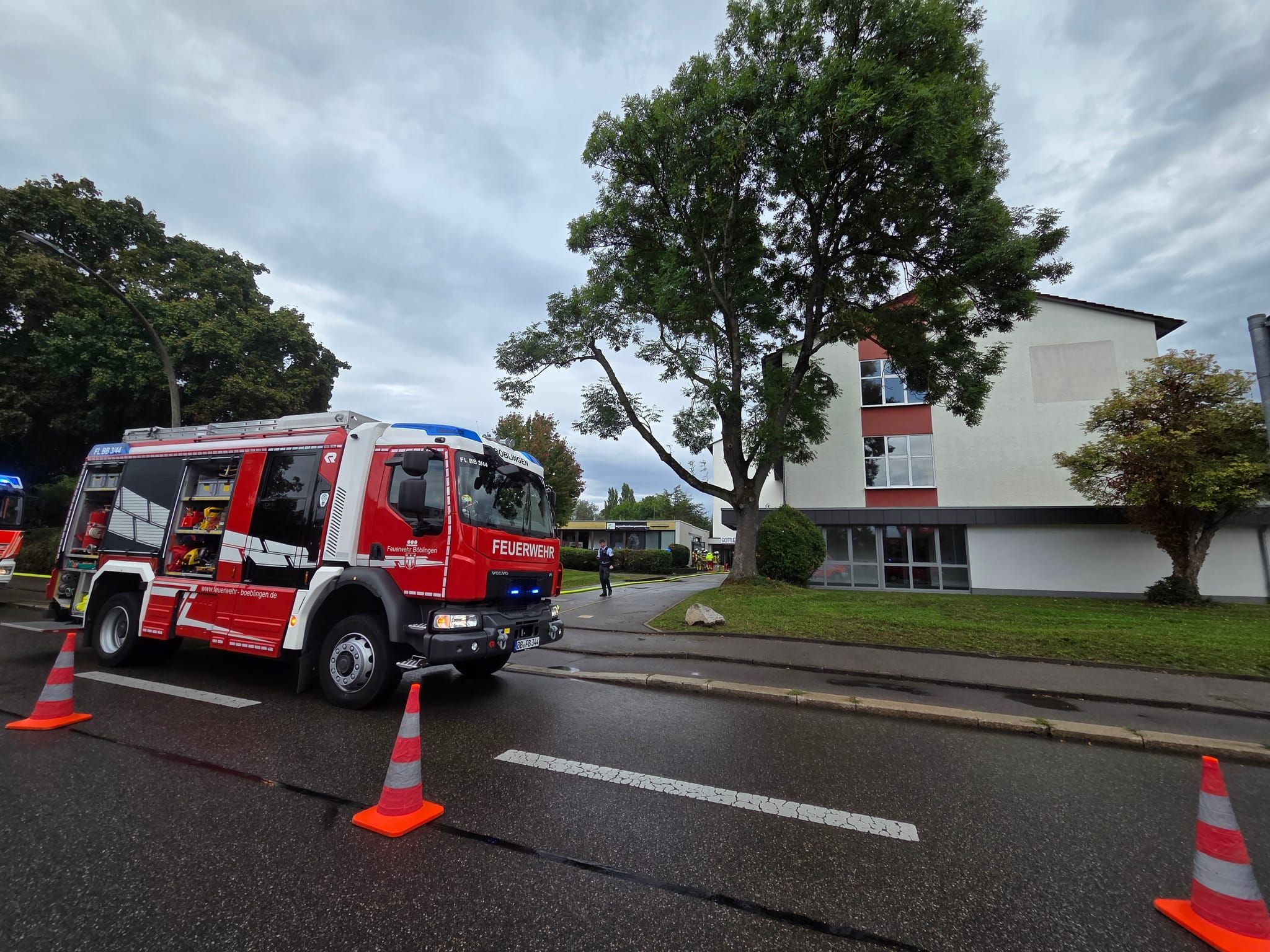 Feuerwehreinsatz an der Gottlieb-Daimler-Schule.