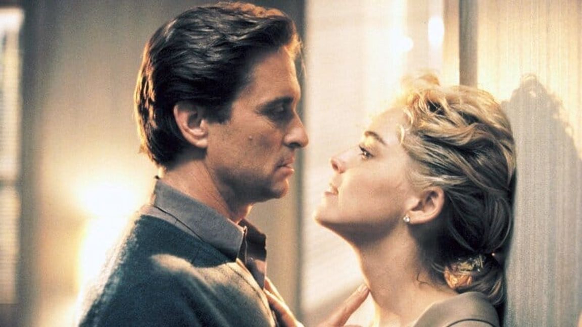 Michael Douglas und Sharon Stone in „Basic Instinct“.