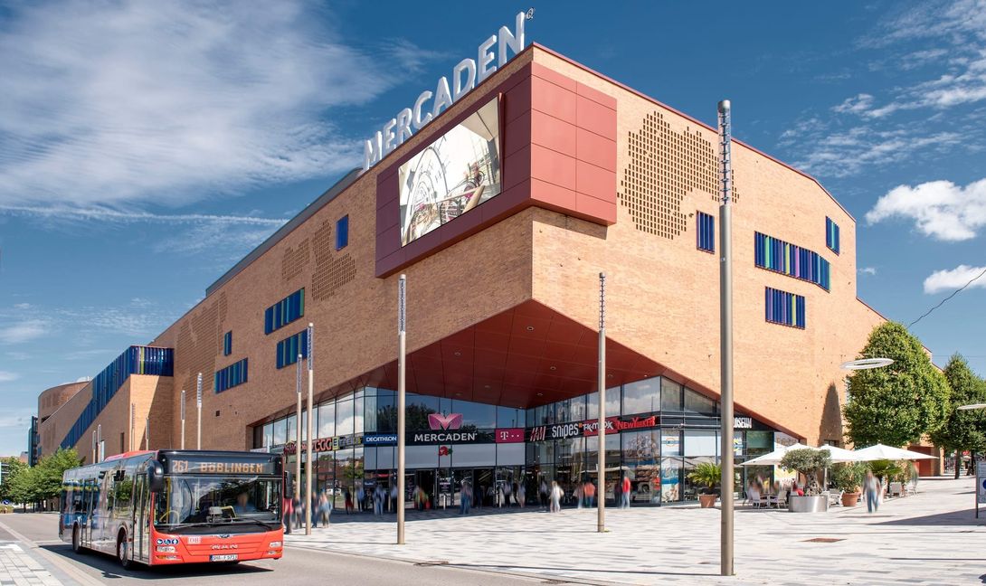 Außenansicht der Mercaden Böblingen.