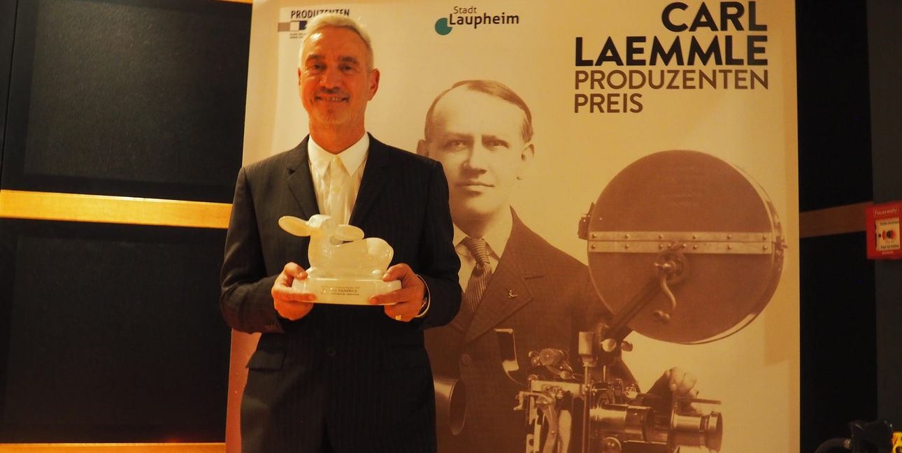 Roland Emmerich bei der Verleihung des Carl-Laemmle-Preises  im Jahr 2017. BIld: z