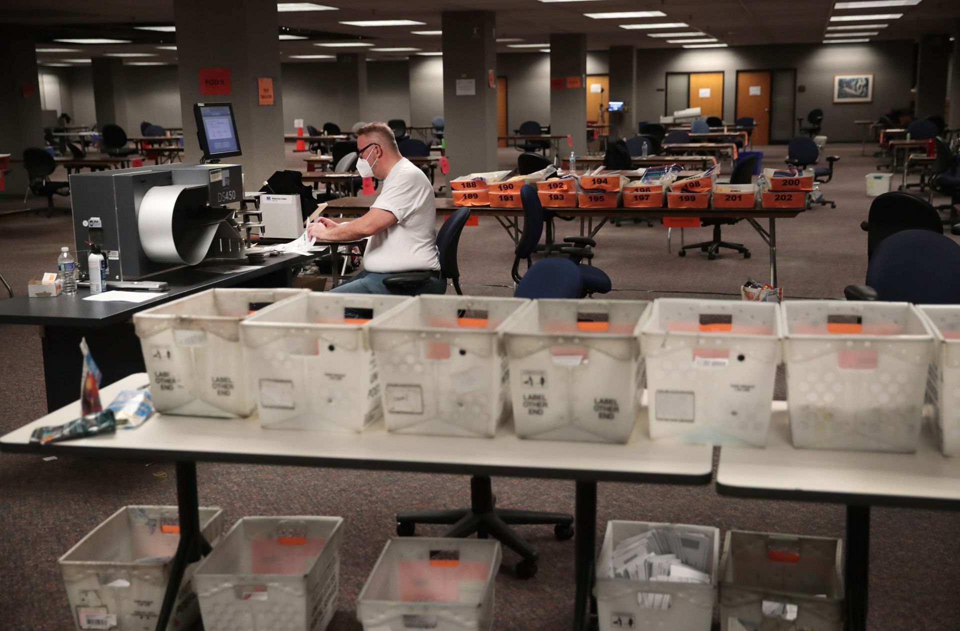 Stimmauszählung in Wisconsin – vielleicht  müssen die Zähler noch einmal ran.