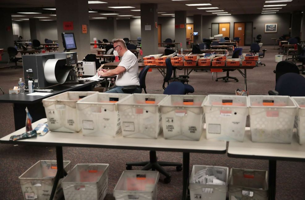 Stimmauszählung in Wisconsin – vielleicht müssen die Zähler noch einmal ran.