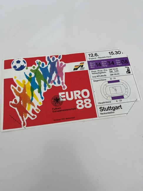 Bei der EM 1988 im Stuttgarter Neckarstadion.