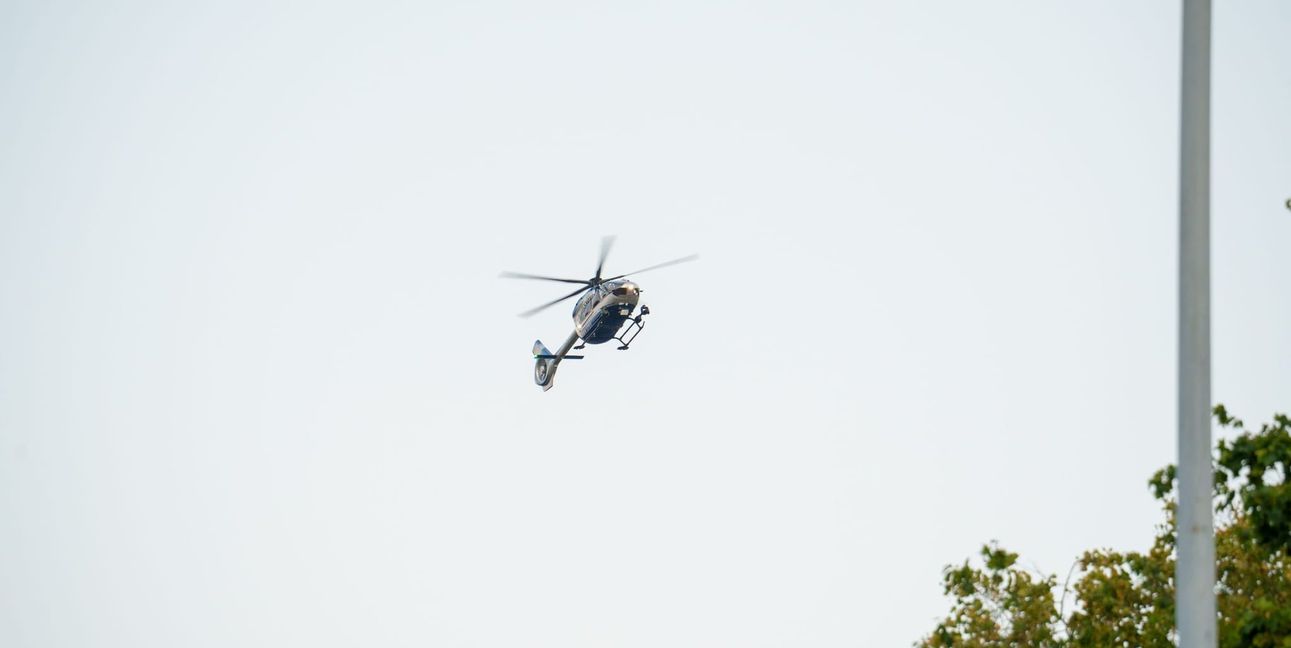 Auch ein Hubschrauber wurde zur Suche eingesetzt.