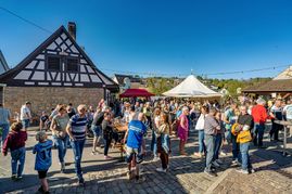Bei herrlichem Frühsommerwetter kamen einige hundert Besucher zum Weinfest nach Dachtel.