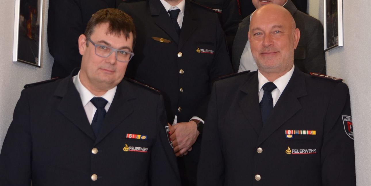 Stellv. Abteilungskommandant Sascha Zagola, Abteilungskommandant Sascha Luft (rechts)