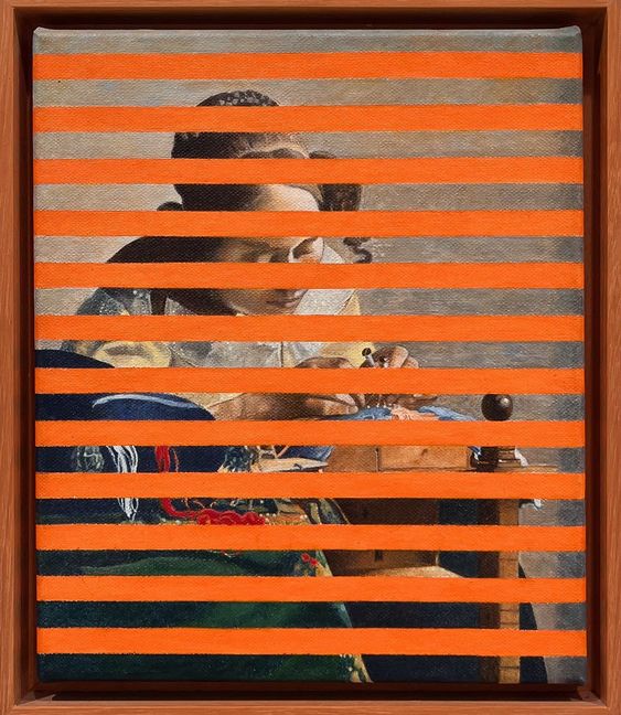 Das Gemälde „La belle prisonnière“ von Joachim Kupke in der Galerie Schlichtenmaier.