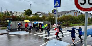 Der neue Zebrastreifen bei der Freien Evangelischen Schule.