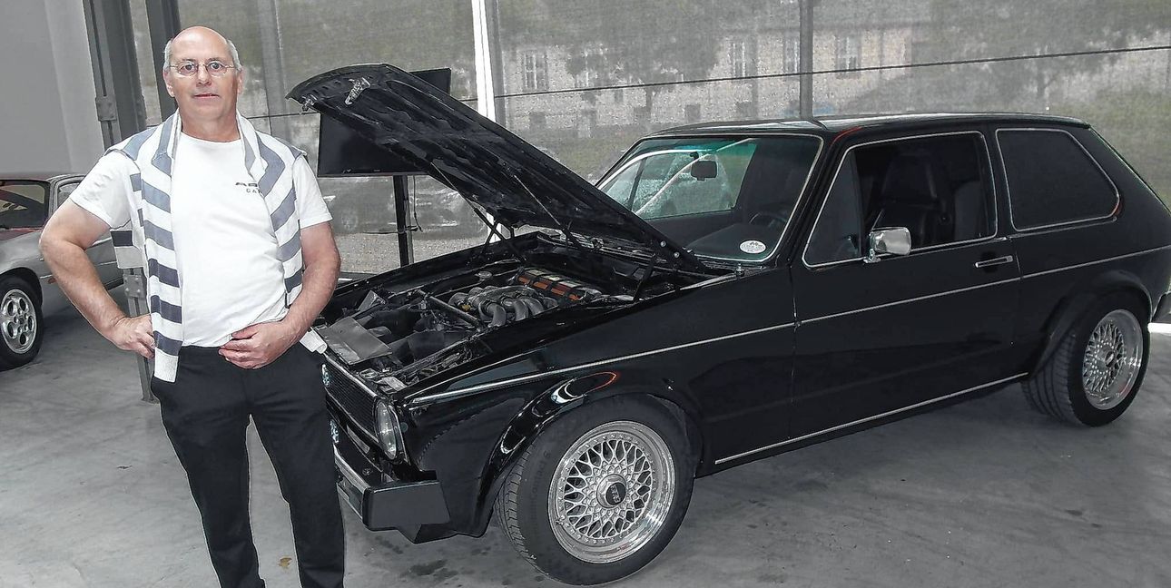 Arno Albert und sein „Artz-Golf“ aus dem Jahr 1979.