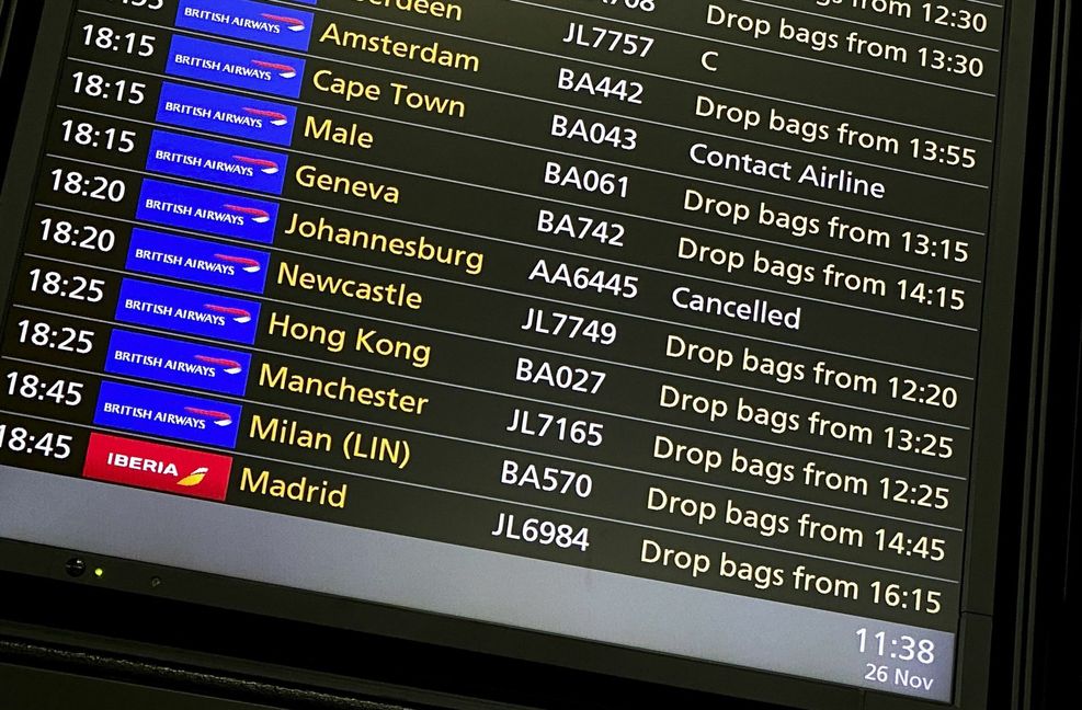 Großbritannien hat den Flugverkehr mit Südafrika eingeschränkt.
Foto: dpa/Alberto Pezzali