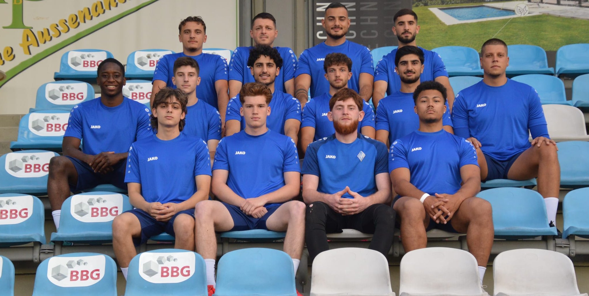 D’Aleo Giuliano, Bogdan Rangelov, Mikail Gümüssü, Sari Abu el Hija (oben, von links), Kevin Mbuta, Christos Akritidis, Merdan Babatas, Berzan Ural, Jamie-Noah Demir, Kristian Grbic (mitte, von links), Ioannis Ziogos, Din Redzic, Rumi Visitaiev und Maik No