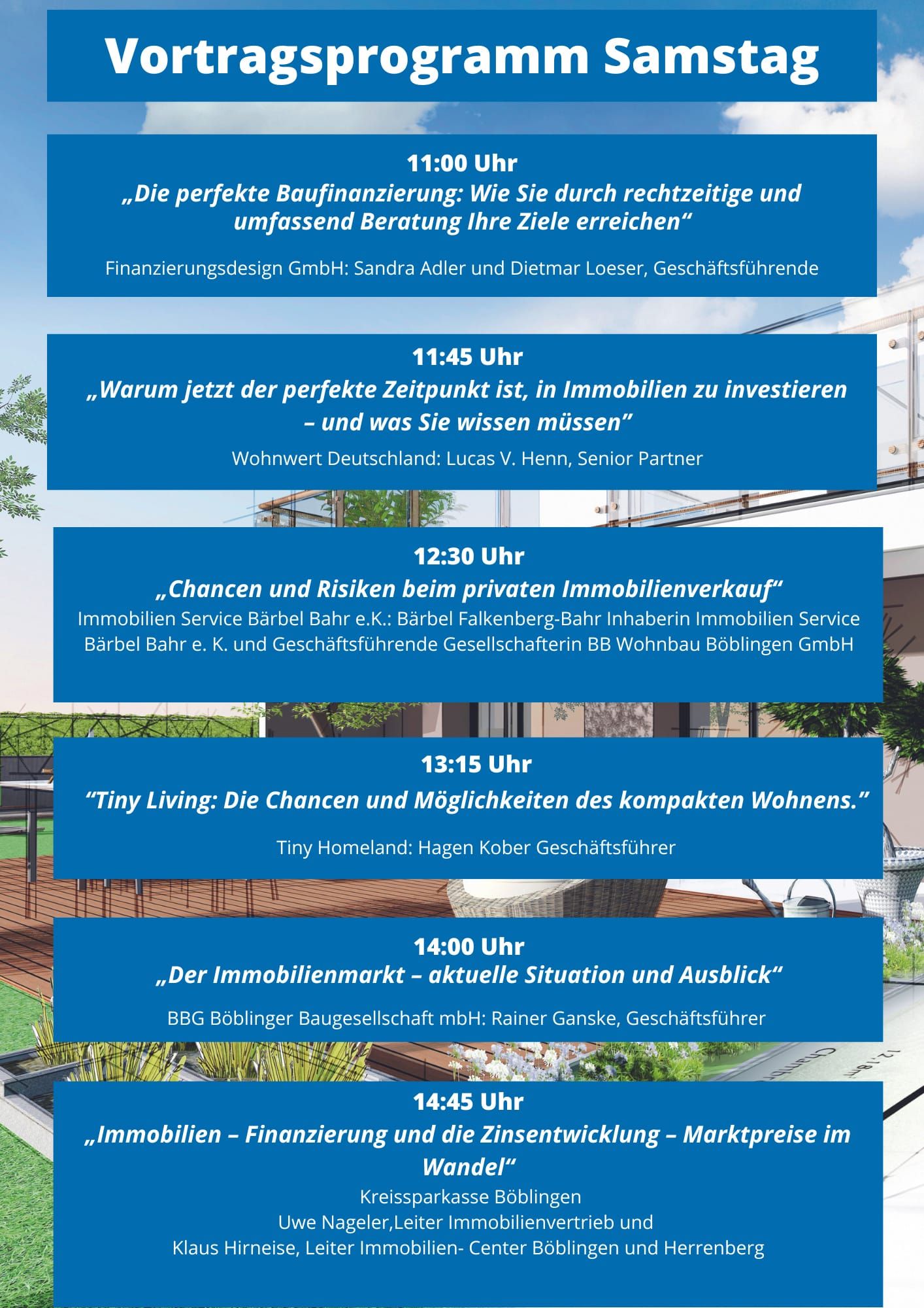 Volles Programm mit Experten aus der Region.