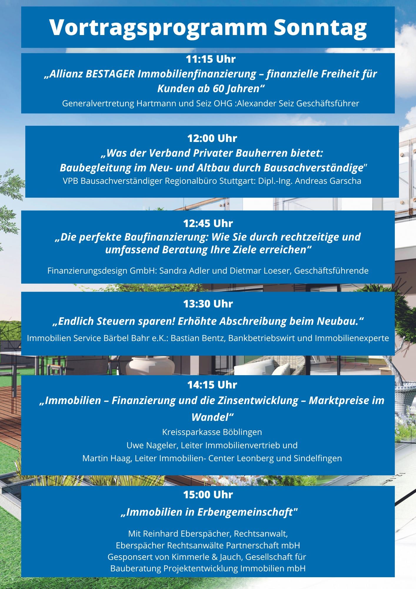 Volles Programm mit Experten aus der Region.