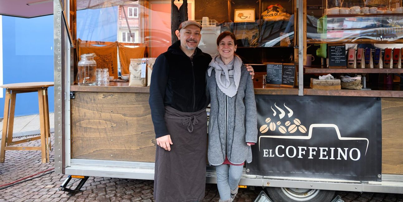 Carmen Döffinger und Andreas Terschawetz und ihr „El Coffeino“.