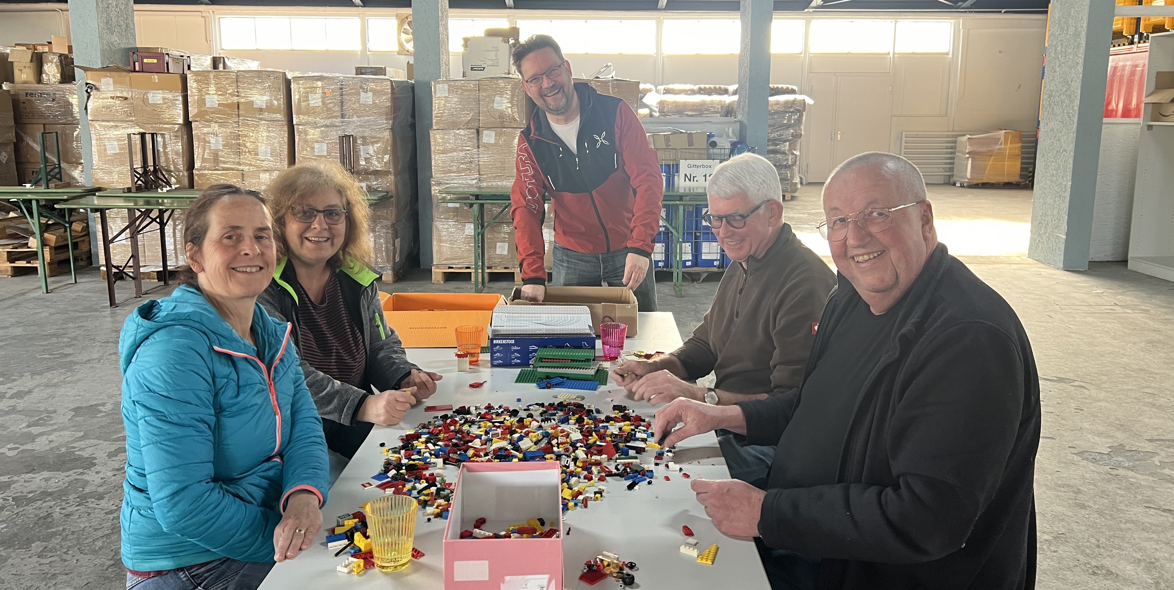 Bei einer Sammelaktion sind genug Legos für mehrere Rampen zusammengekommen. Bild: z