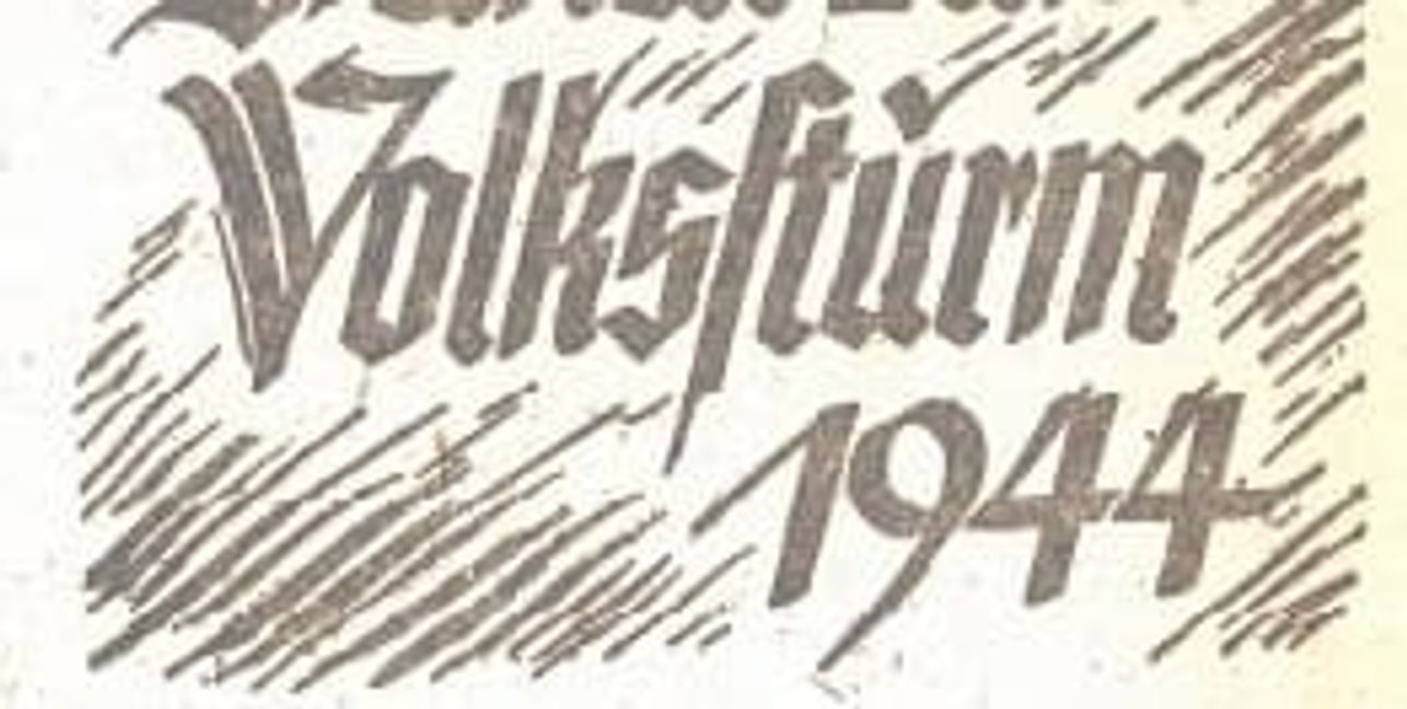 Böblinger Kreiszeitung vom 6.11.1944: Der Volkssturm wurde aus Propagandazwecken mit der Leipziger Völkerschlacht von 1813 in Verbindung gebracht.