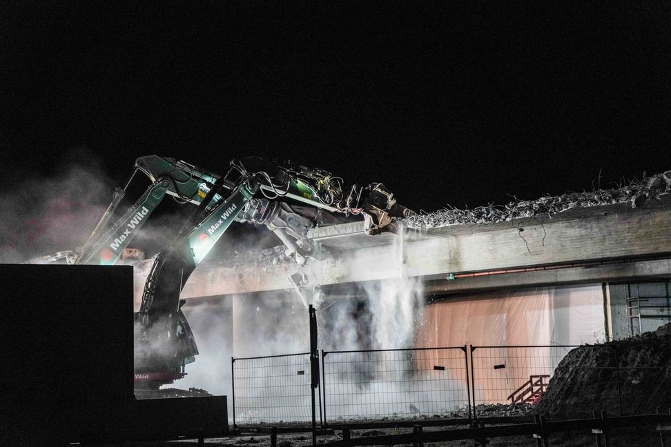 In der Nacht auf Samstag wurde mit dem Abbruch begonnen.