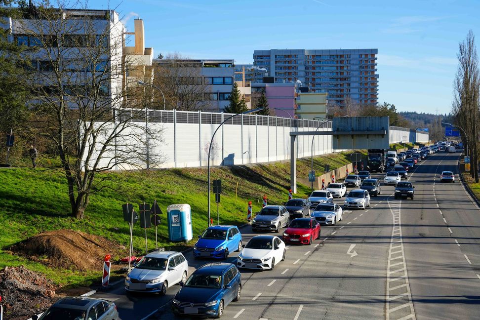 Der Verkehr von der Autobahn wurde durch Sindelfingen geleitet.