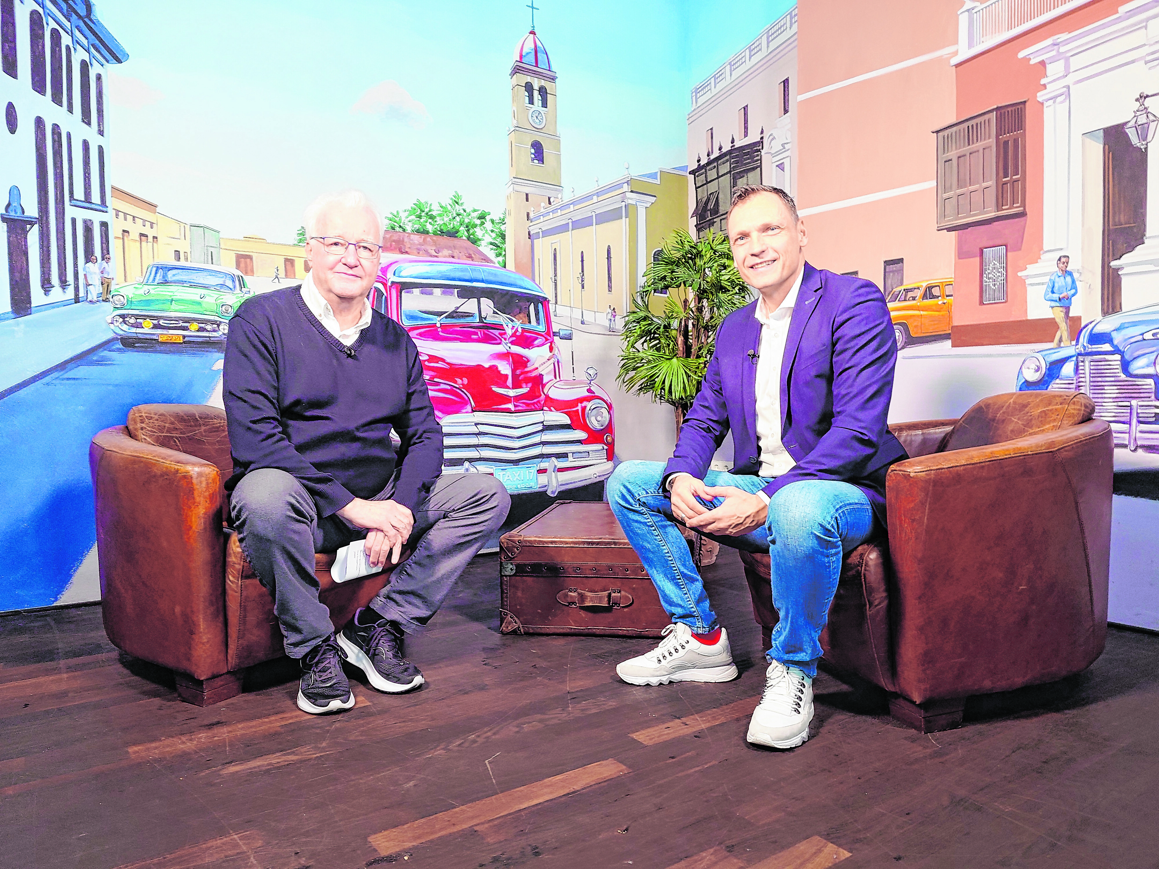 Oliver Seemann (rechts) im Stadtgespräch mit Hans-Jörg Zürn (Sindelfinger Zeitung/Böblinger Zeitung).