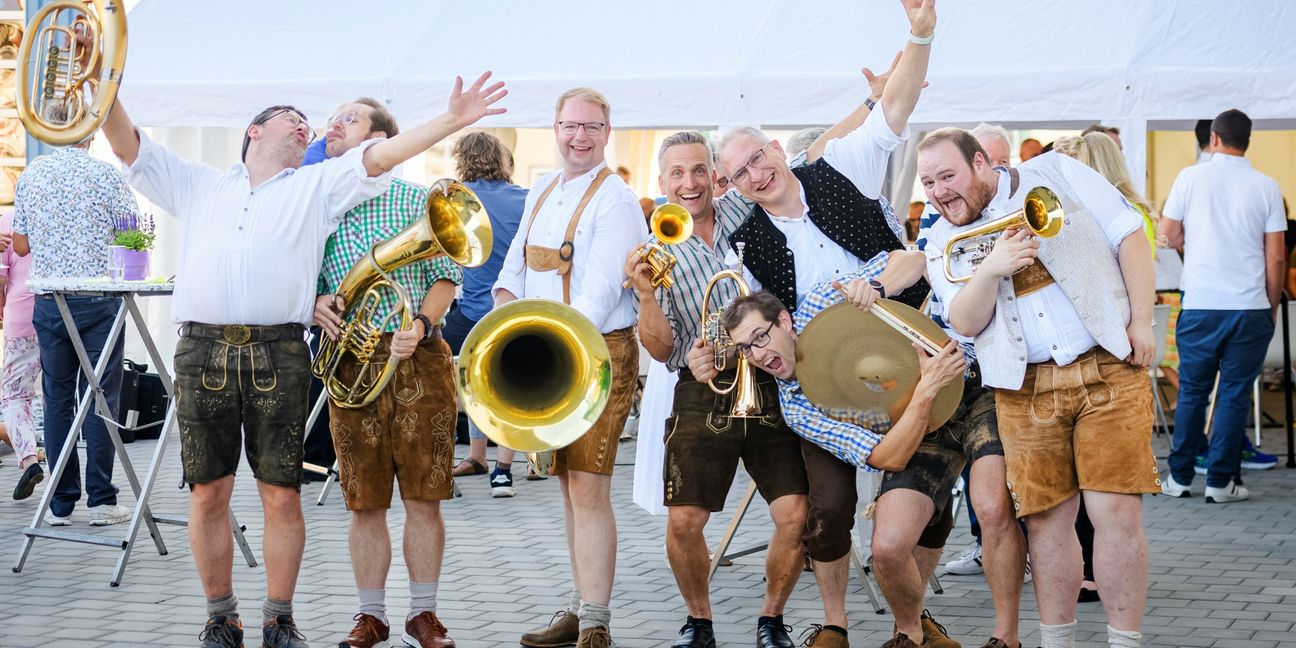 Die „Blechaholics“ spielen beim Fest auf dem Sindelfinger Herrenwäldlesberg.
