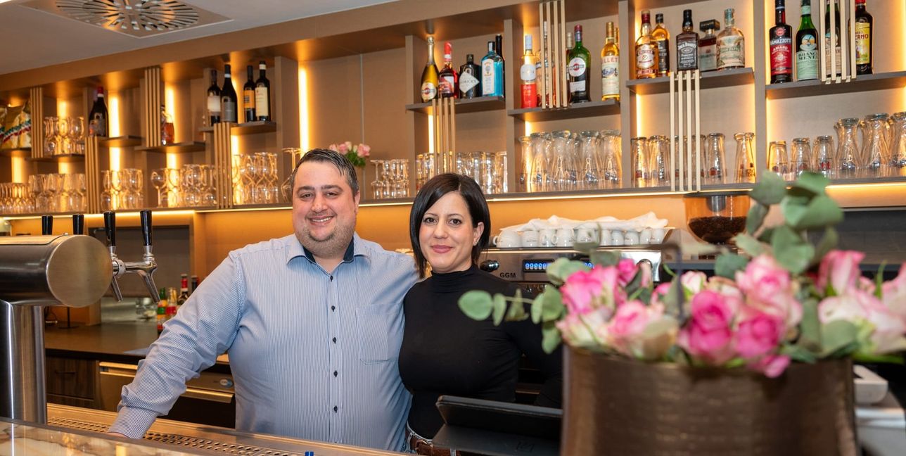 Alessandro und Christina Fiscella betreiben das Ristorante „Lorenzo Fiscella“. Bild: Nüßle