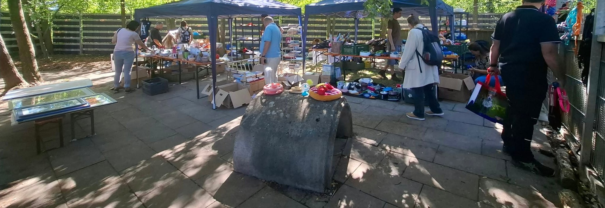 Stöbern auf dem Flohmarkt.